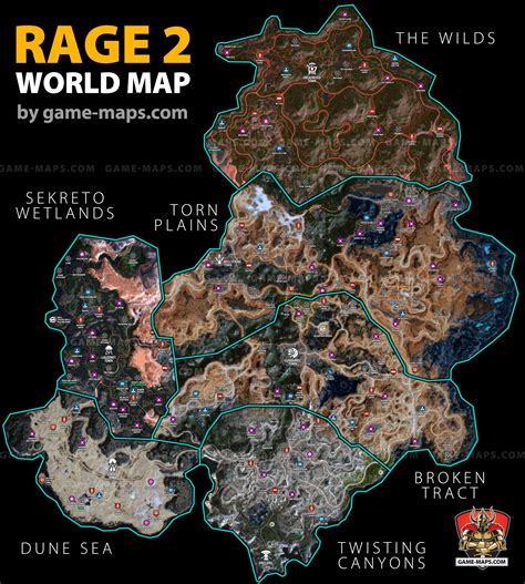 Full Rage 2 World Map | game-maps.com