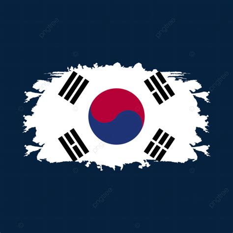 Gambar Gambar Hd Desain Latar Belakang Transparan Bendera Korea Selatan ...