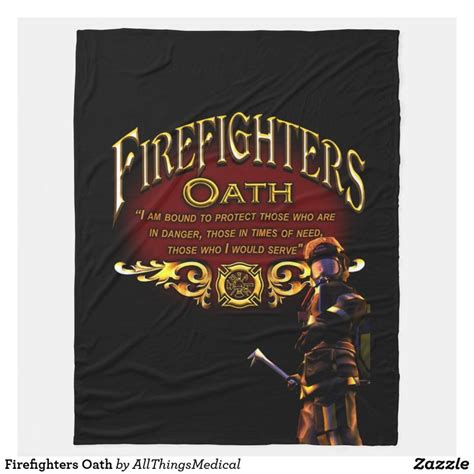 Firefighters Oath Fleece Blanket | Zazzle | Firefighter, Zazzle, Fleece