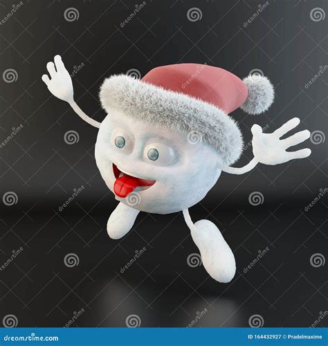 Jumping snowball character stock illustration. Illustration of snowball - 164432927