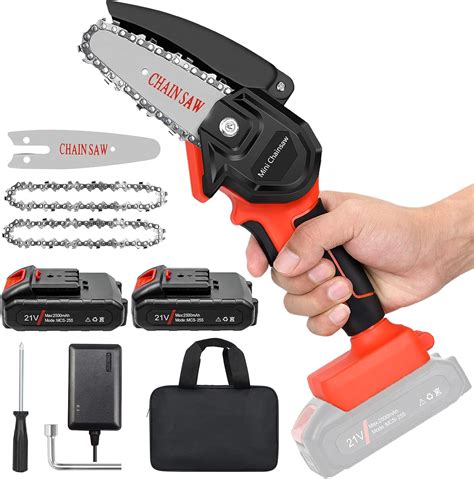 Hand Tools Handheld Mini Chainsaw for Wood Cutting and One-Hand Chainsaw Rechargeable Saw Garden ...