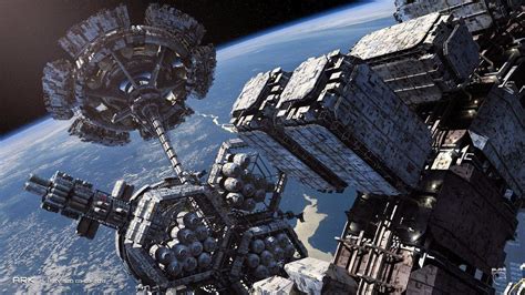 Soaring INTERSTELLAR Spaceship Concept Art by Steve Burg « Film Sketchr | Space station art ...