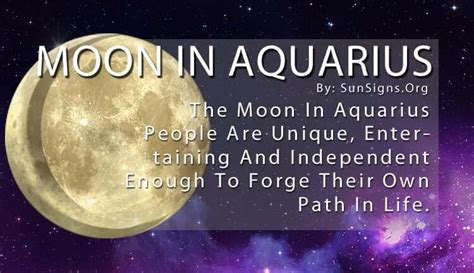 Moon In Aquarius Meaning: Unpredictable But Kind - SunSigns.Org