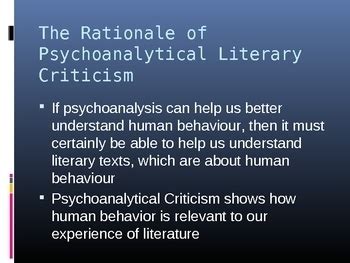 Psychoanalytic Literary Theory and Criticism Presentation by Green Tree ...