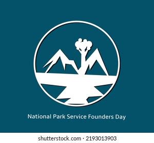 National Park Service Founders Day August Stock Vector (Royalty Free ...