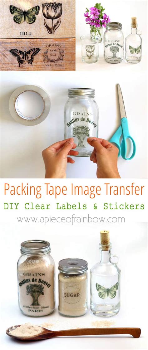 Packing Tape Image Transfer & DIY Clear Labels - A Piece Of Rainbow