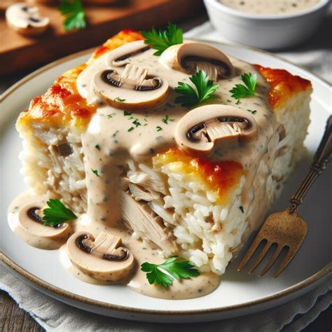 Premium AI Image | A slice of Mamaw's Chicken and Rice Casserole on a ...