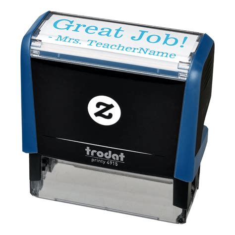 "Great Job!" Teacher Feedback Rubber Stamp | Zazzle