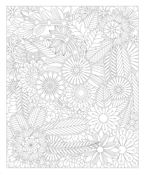 Flower Doodle coloring page 14408444 Vector Art at Vecteezy