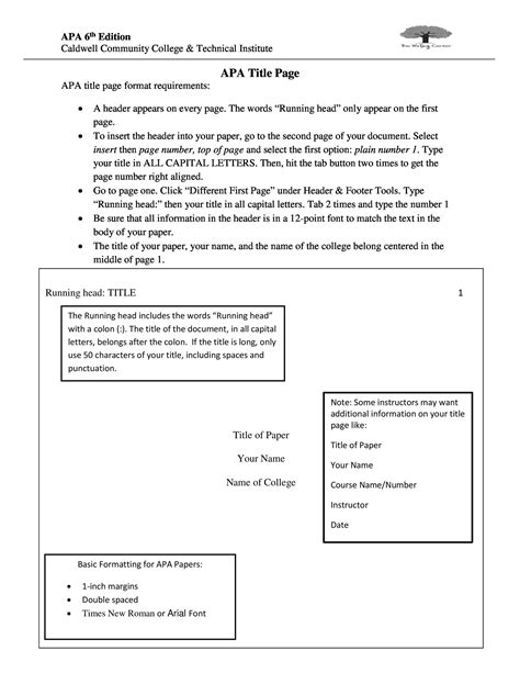 Apa 6Th Edition Table Of Contents Template Collection