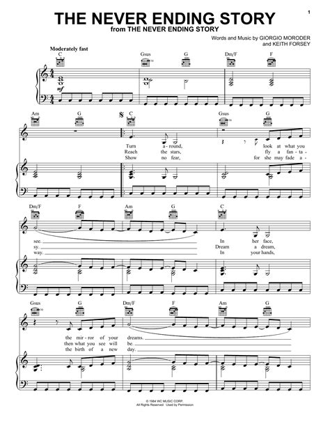 Limahl "The Never Ending Story" Sheet Music Notes | Download Printable PDF Score 420483