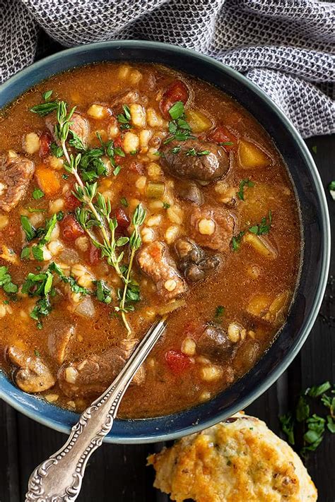 Instant Pot Beef and Barley Soup - Countryside Cravings