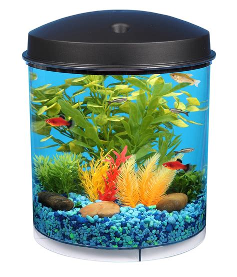 360 Aquarium Kit LED Lighting KollerCraft API Aquaview 2-Gallon ...