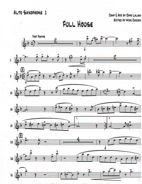 FULL HOUSE | Famous Arrangers, Festival Series, Jazz Ensemble (Big Band), Swing/Shuffle | Marina ...