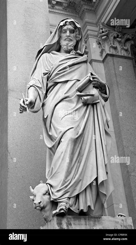 Statue of st john the evangelist Black and White Stock Photos & Images ...