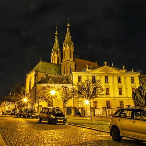 Church of St. Moritz, Kromeriz, Czech, Night Stock Image - Image of ...