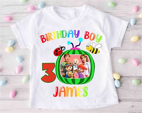 Cocomelon birthday shirt, Black Cocomelon Family matching shirt, Personalized birthday shirt ...