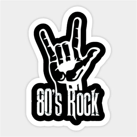 80s Rock - Rock n Roll T Shirts Hand Horns - 80s Rock Rock N Roll Hand Horns - Sticker | TeePublic