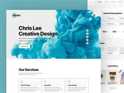 Portfo – Creative Portfolio Website Free Figma Template