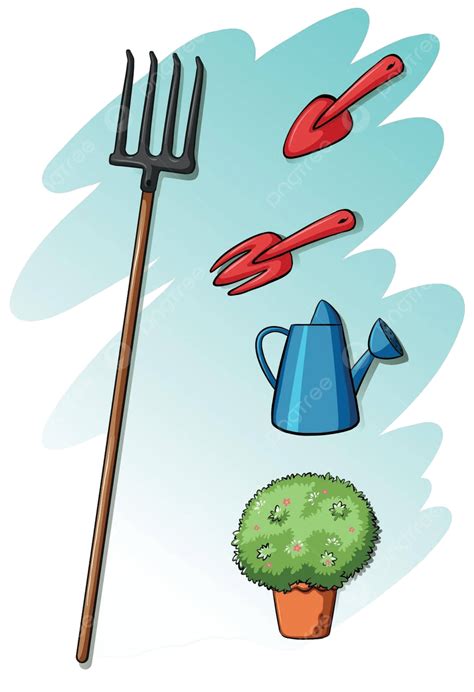 Gardening Tools Drawing Plastic Handle Vector, Drawing, Plastic, Handle PNG and Vector with ...