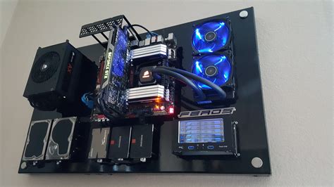 Dual liquid water cooled wall mounted computer - post | Wall mounted pc, Pc cases, Custom computer