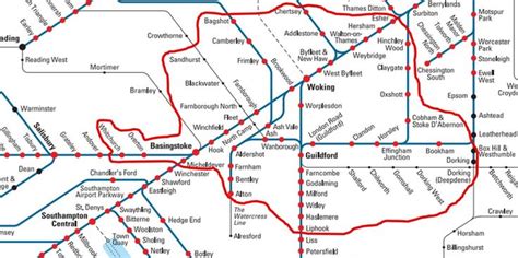 Image result for south west train map around guilford | Train map ...