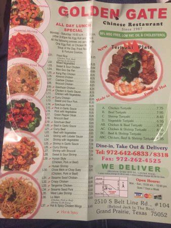 GOLDEN GATE CHINESE RESTAURANT, Grand Prairie - Menu, Prices & Restaurant Reviews - Tripadvisor