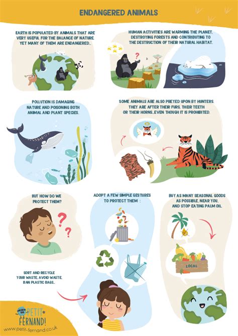 Comics for kids : Endangered animals | Petit-Fernand