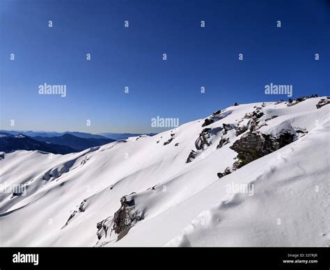 Beautiful snowfall on top of the mountains Dhanaulti Uttarakhand india Stock Photo - Alamy