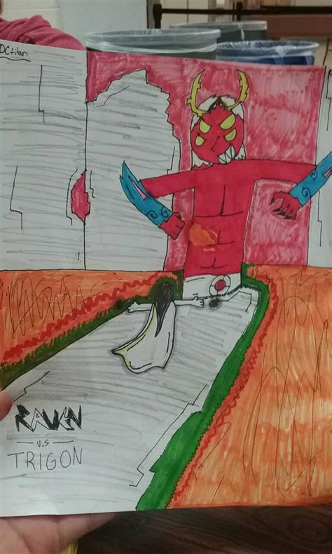 Raven vs Trigon by DCtitan on DeviantArt