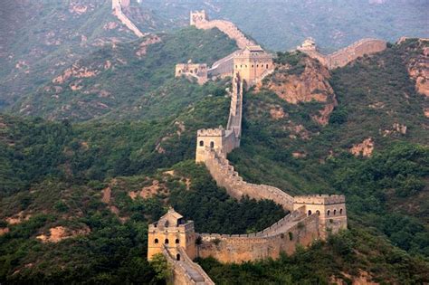 Aerial View Of Great Wall In China