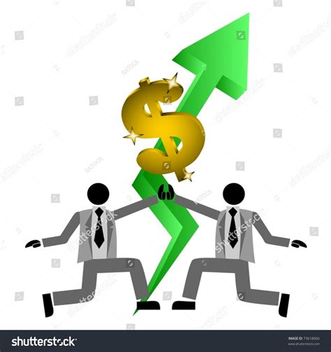 Drawing Two Entrepreneurs Succeeding Business Stock Vector (Royalty ...