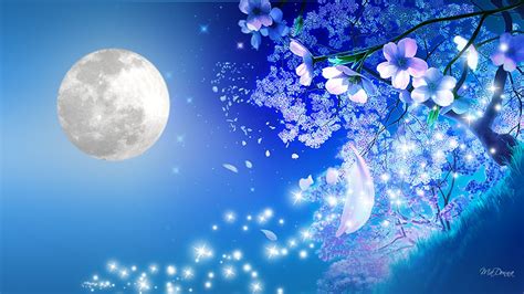 night blue | Cherry blossom wallpaper, Anime cherry blossom, Anime flower