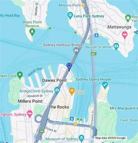 Sydney Harbour Bridge Map