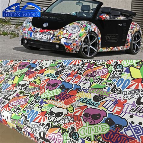 JDM Sticker Bomb Graffiti Vinyl Car Wrap For Vehicle Hood Racing Motocycle Boat Stickerbomb 152 ...