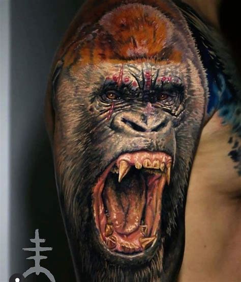 Top 30 King Kong Tattoo Design Ideas (2021 Updated) | Gorilla tattoo, Animal sleeve tattoo, Gorilla