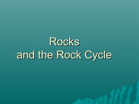 Rock Cycle/EPCC/LM3 | PPT