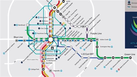 MARTA station map - MARTA train station map (United States of America)