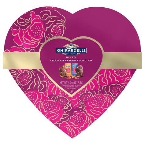 Ghirardelli Premium Chocolate Caramel Duet Hearts Valentine Gift Box ...