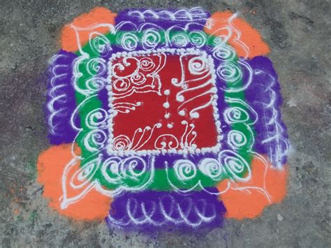 Rangoli Art: Rangoli made on Choti Diwali 2012