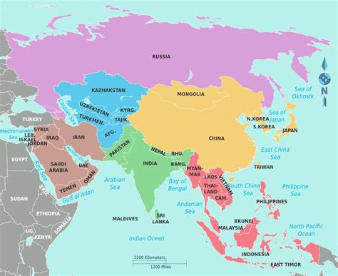 Mapa de Asia - Tamaño completo | Gifex