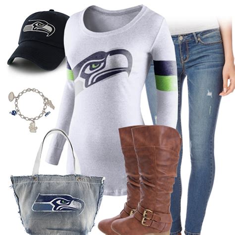 Seattle Seahawks Outfit, Seattle Seahawks Hat, Long Sleeve Seahawks Tee