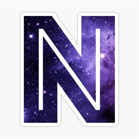 "The Letter N - Space" Sticker for Sale by alphamike | Redbubble