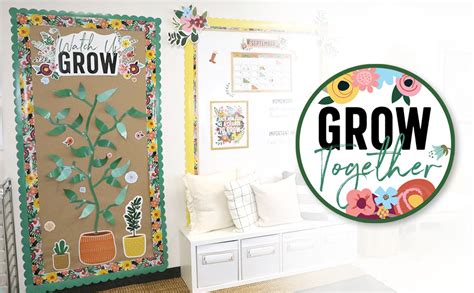 Amazon.com : Carson Dellosa 72 Pc. Grow Together Watch Us Grow Bulletin Board Set, Plant ...