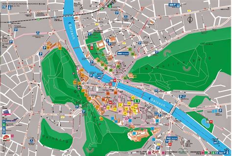 Salzburg City Map Printable