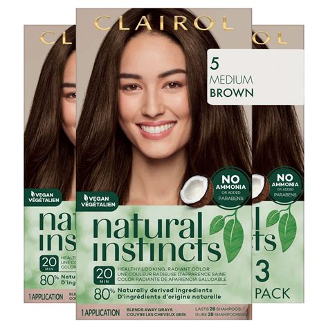 Buy Clairol Natural Instincts Demi-Permanent Hair Dye, 5 Medium Brown ...