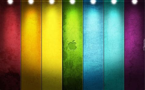 Apple, Logo, Kolorowe, Pasy