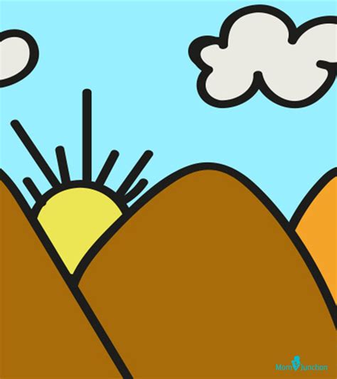 Mountain Drawing For Kids