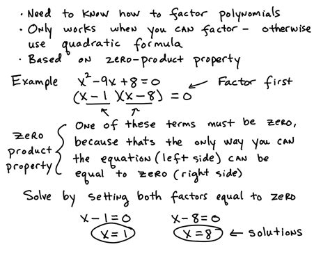 Solve Quadratic Equations by Factoring