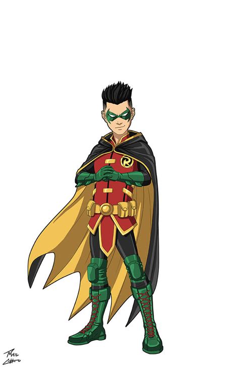 Damian Wayne Robin commission by phil-cho on DeviantArt